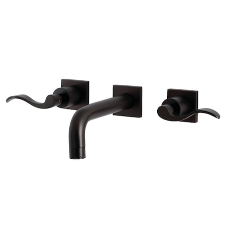 Kingston Brass KS6125DFL Two-Handle Wall Mount Bathroom Faucet, Oil Rubbed Bronze KS6125DFL